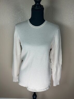 Rag & Bone Cream Tan Long Sleeve Medium Soft Tee